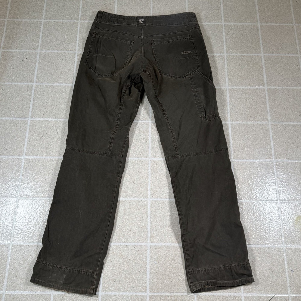 Kuhl Revolvr Pants Mens 32x34 Khaki Green Utility Cargo Stretch Hiking Workwear - Picture 3 of 11